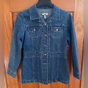NWOT Caribbean Joe Classic Denim Blue Jean Jacket size S *Vintage*